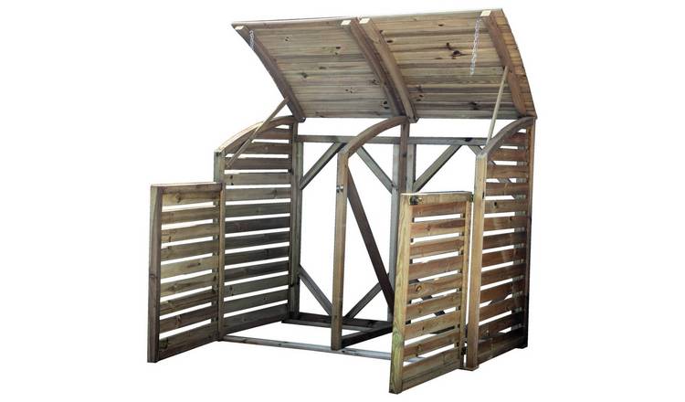 Mercia Pressure Treated Wooden Double Bin Store