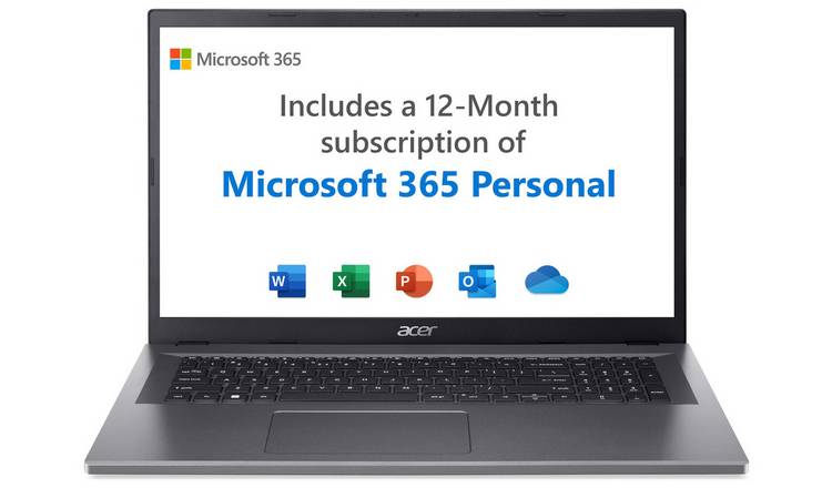 Acer Aspire 3 17.3in 4GB 128GB Laptop + Microsoft 365 Bundle