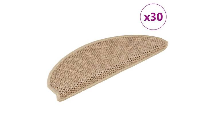 Walplus Pack of 30 Self-Adhesive Polypropylene Stair Mats - Sand - 65 x 21 cm