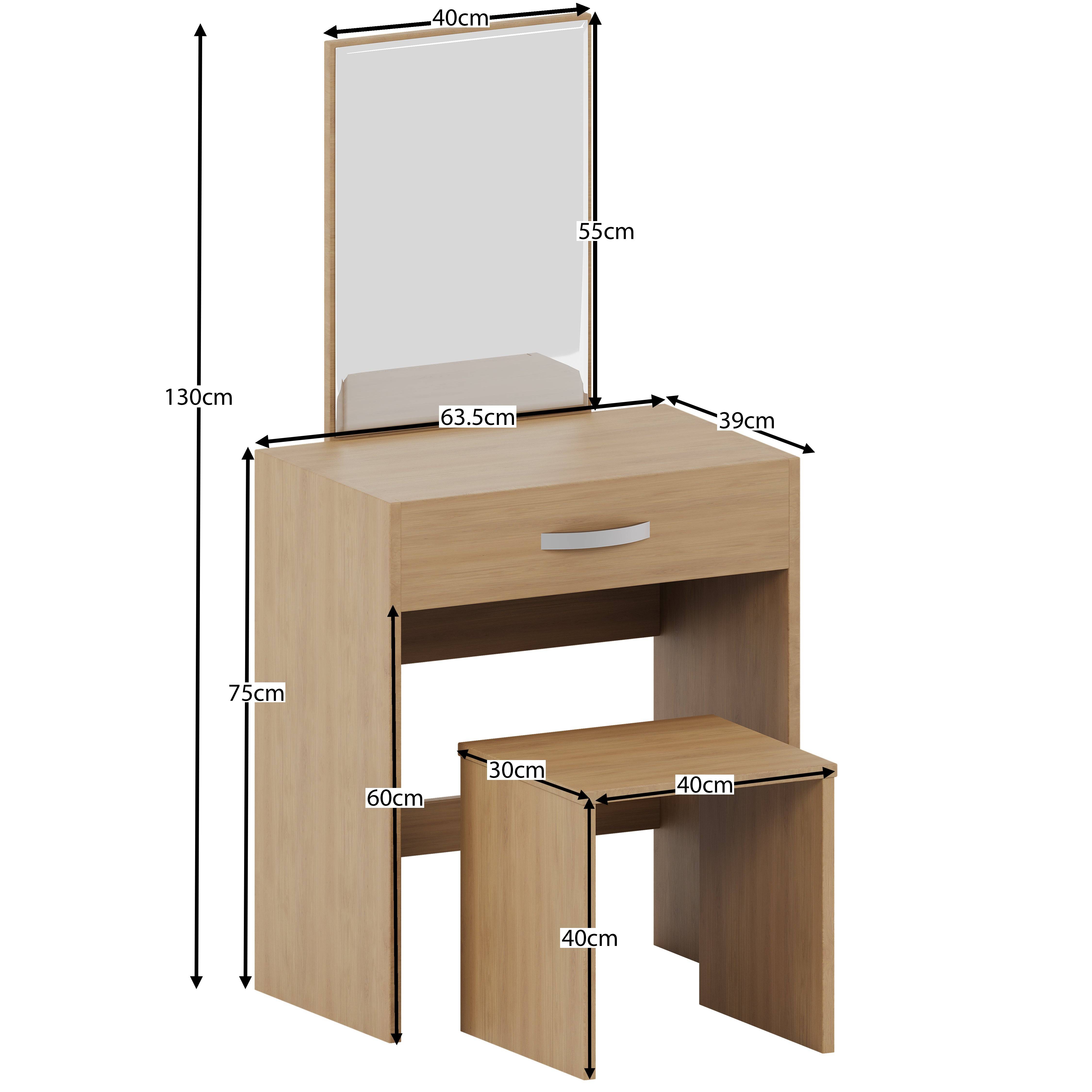 Vida Designs Isla Dressing Table - Pine - Image 8