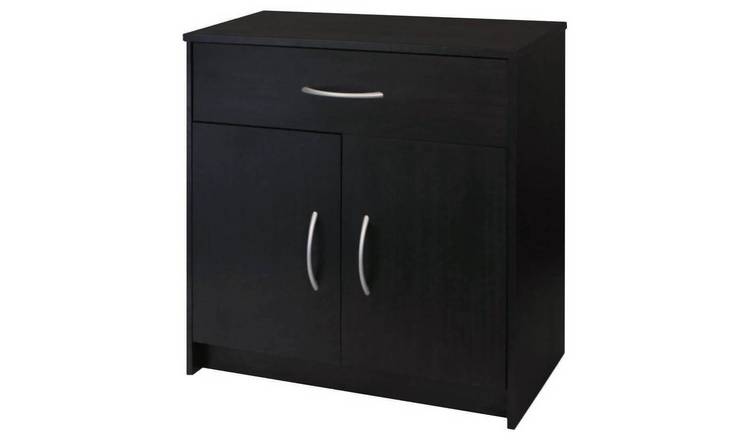 Home Treats 2 Door Cupboard - Black