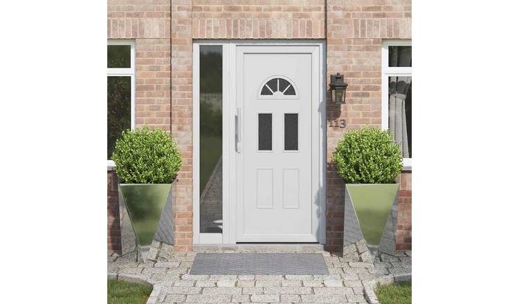 Walplus Pack of 2 Galvanised Steel Garden Planter - Silver - 50 x 50 x 75 cm