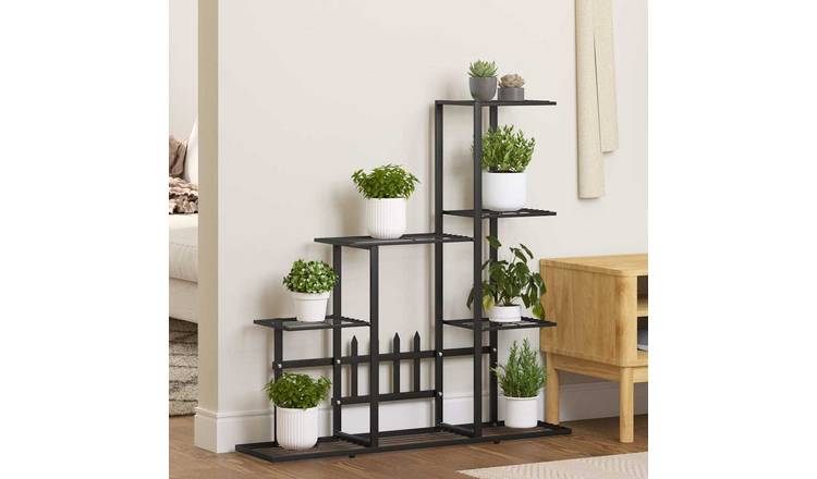 Walplus Metal Plant Stand - Black - 94.5 x 25 x 88 cm
