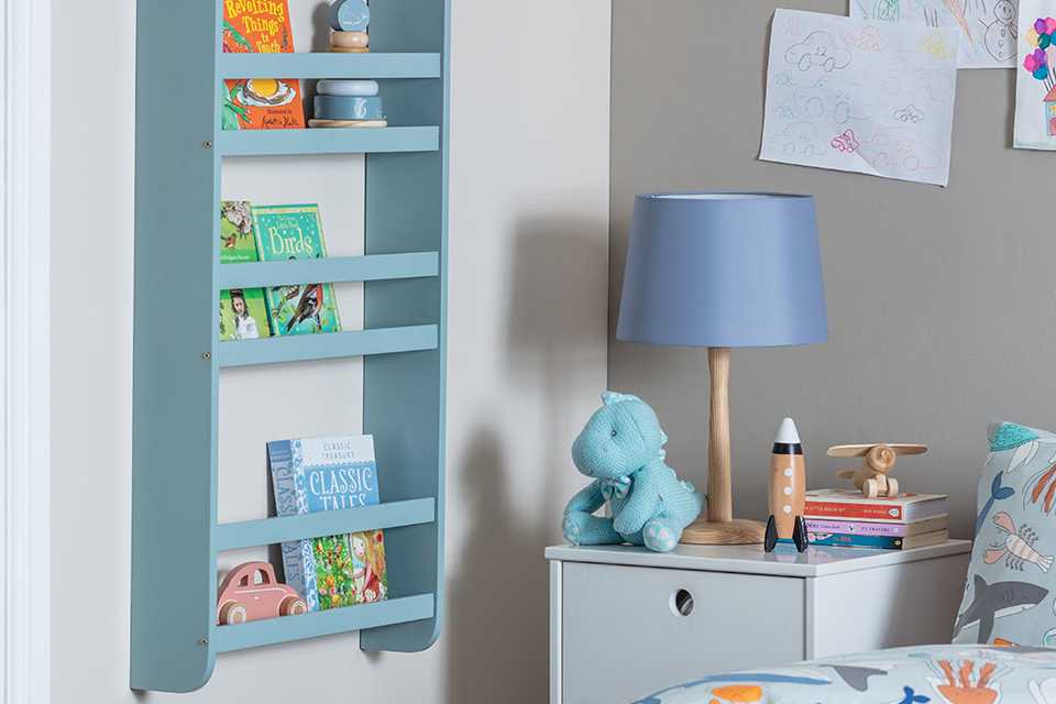 Habitat Kids Scandinavia Wall Mounted Bookcase - Duck Egg. 