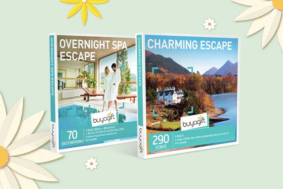 Buyagift Charming Escape Gift Experience and Buyagift Overnight Spa Escape For Two Gift Experience.