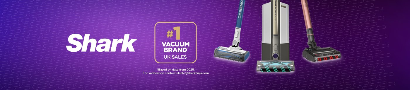 Shark. #1 vacuum brand UK sales. Based on data from 2025. For verification contact ukinfo@sharkninja.com.
