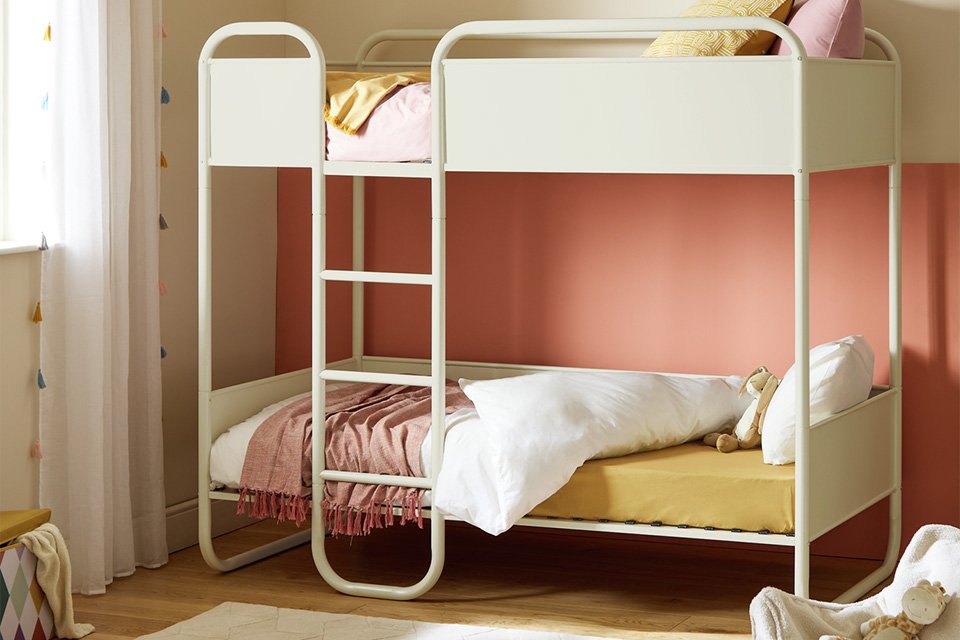 Habitat Kids Rory Single Metal Bunk Bed - Pale Grey.