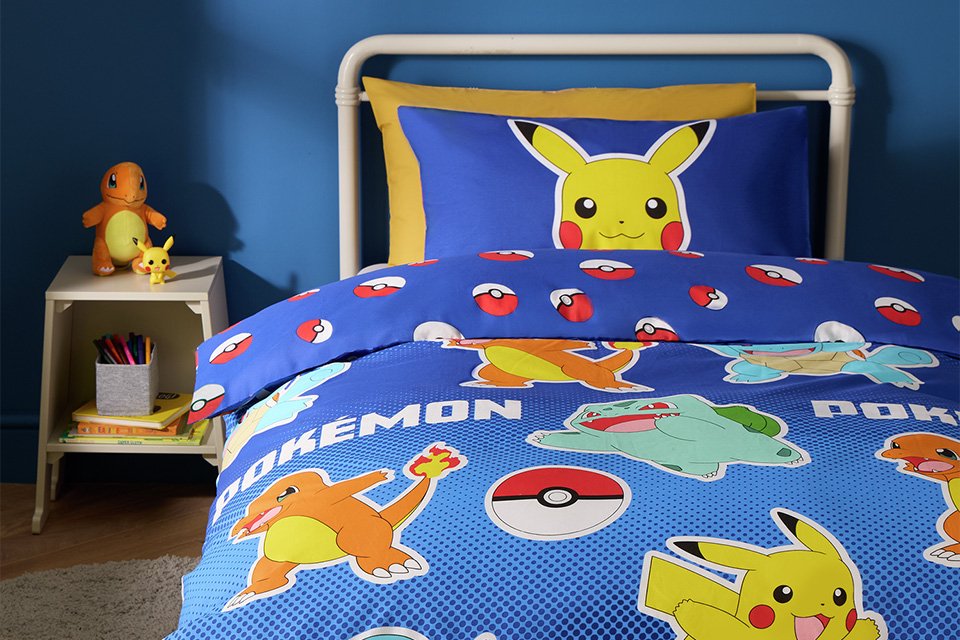 Pokémon Powerful Blue Kids Bedding Set - Single.