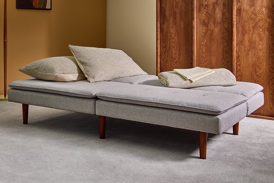 Habitat Theo Fabric 3 Seater Clic Clac Sofa Bed - Grey.
