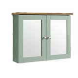 Argos Home Livingston Double Mirrored Wall Cabinet - Green.