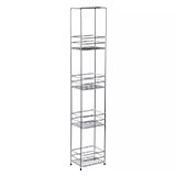 Argos Home 4 Tier Bathroom Storage Shelf Unit - Chrome.