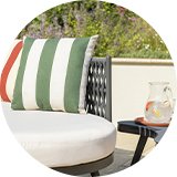 Habitat Stripe Outdoor Cushion - Green.