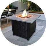 Teamson Home HF34501BA UK Gas Fire Pit With Cover.