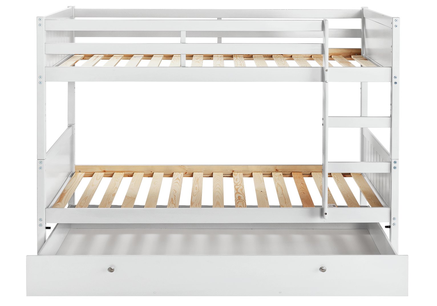 Argos Detachable Single Bunk Bed with Drw & Ashley MattressWhite