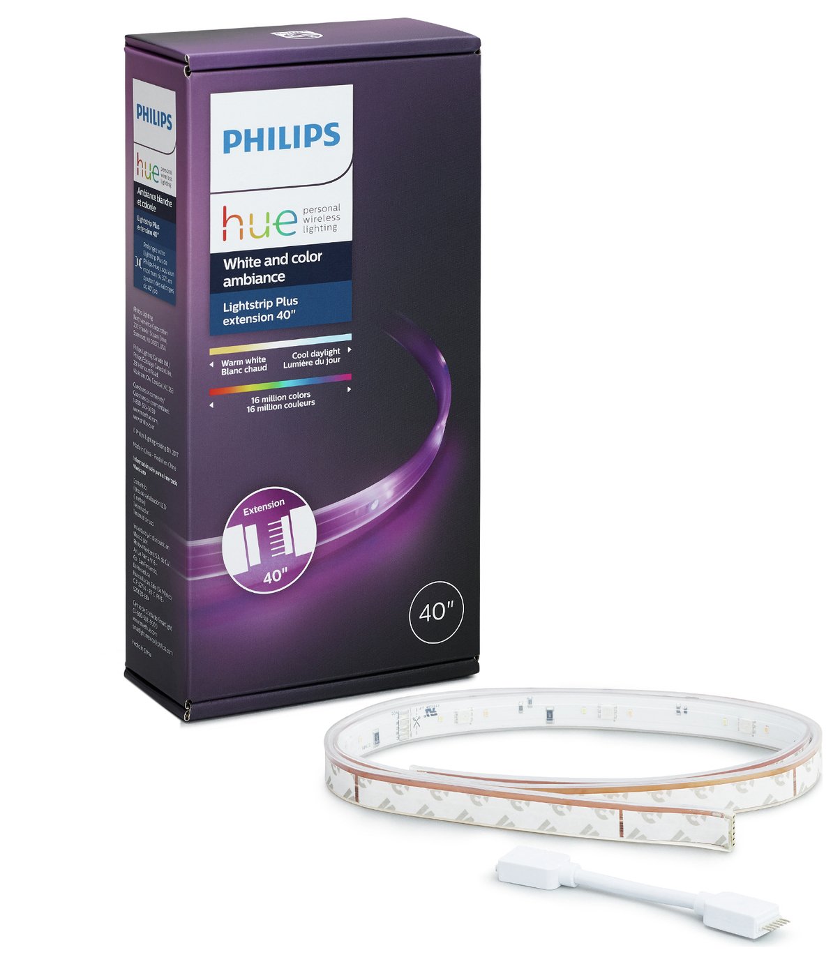 Philips Hue 20W LED Lightstrip Plus 1m Lightstrip Extension