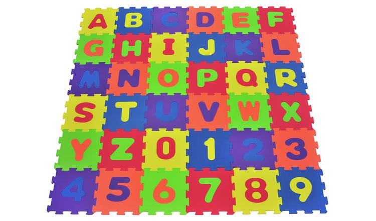 Alphabet Foam Play Mat Learning Creative Portable Toy Set 28 Soft Colorful Tiles