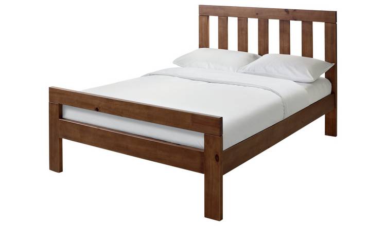 Habitat Chile Small Double Wooden Bed Frame - Dark Stain