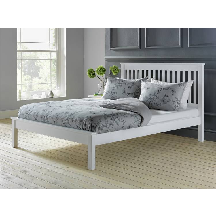 Argos Home Aspley Kingsize Wooden Bed Frame - White 0