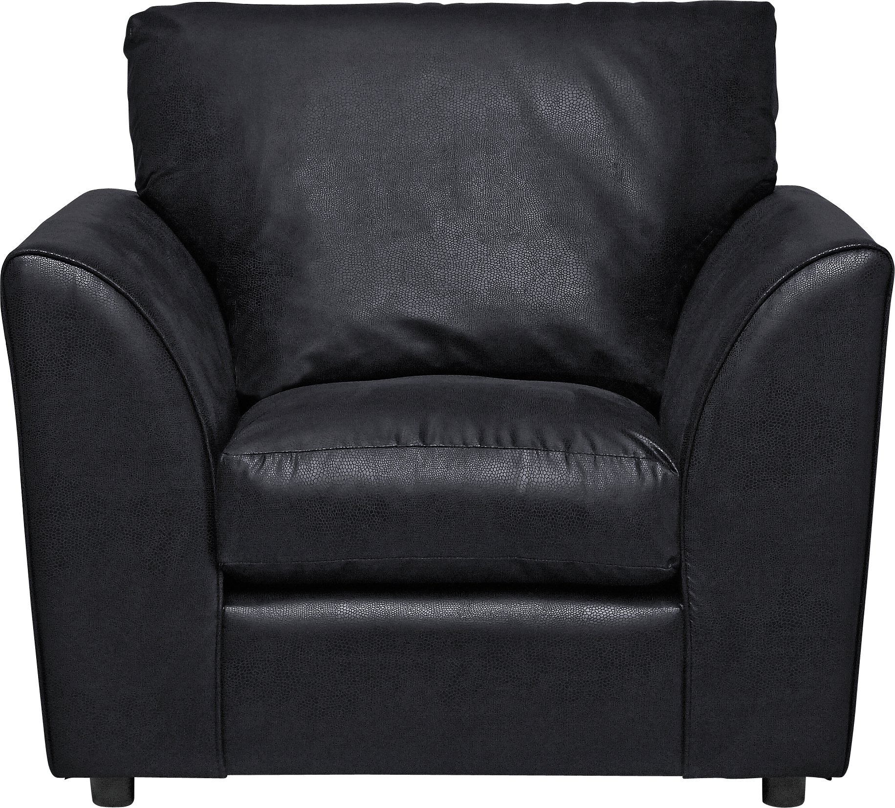 Argos Home New Alfie Leather Effect Chair - Black