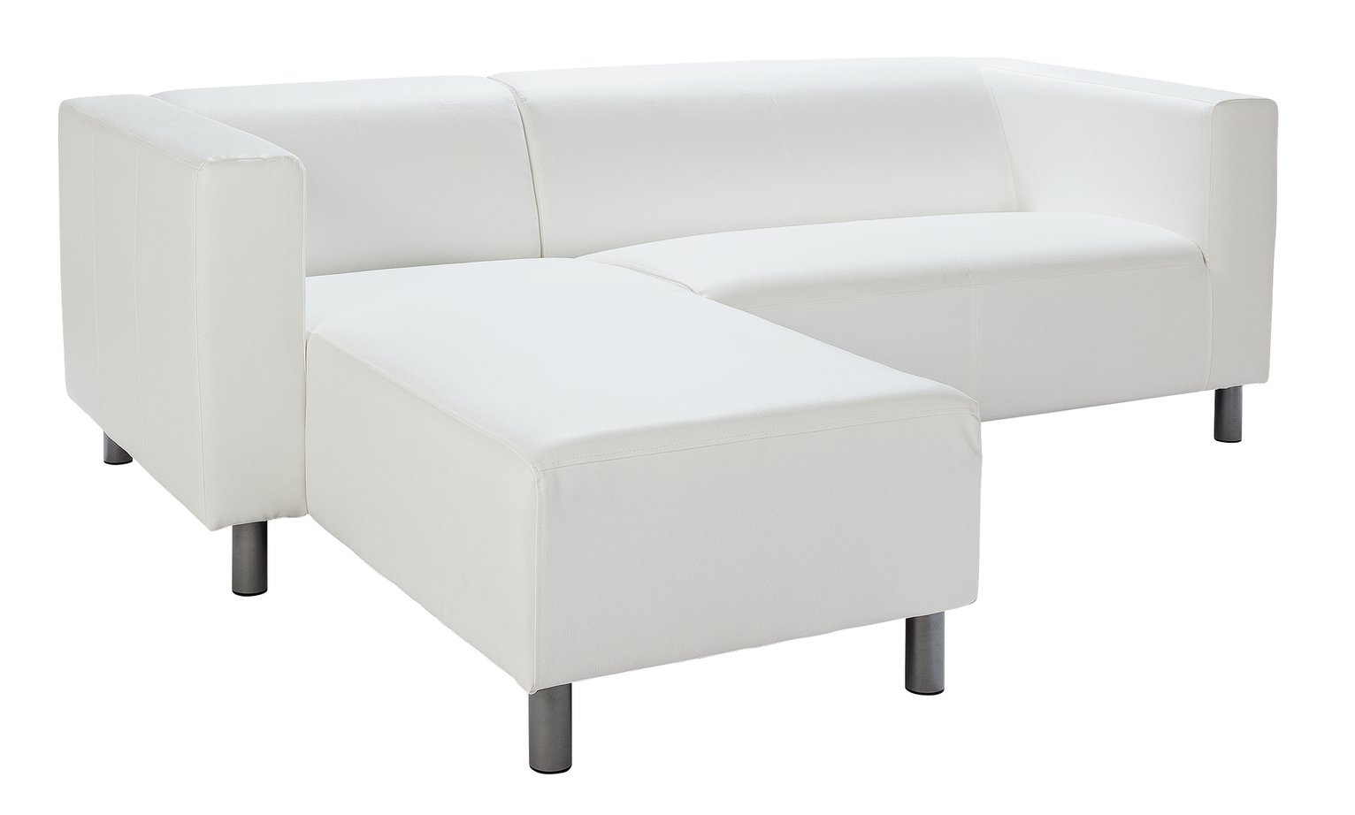 Argos Home Moda Compact Left Corner Fabric Sofa - White