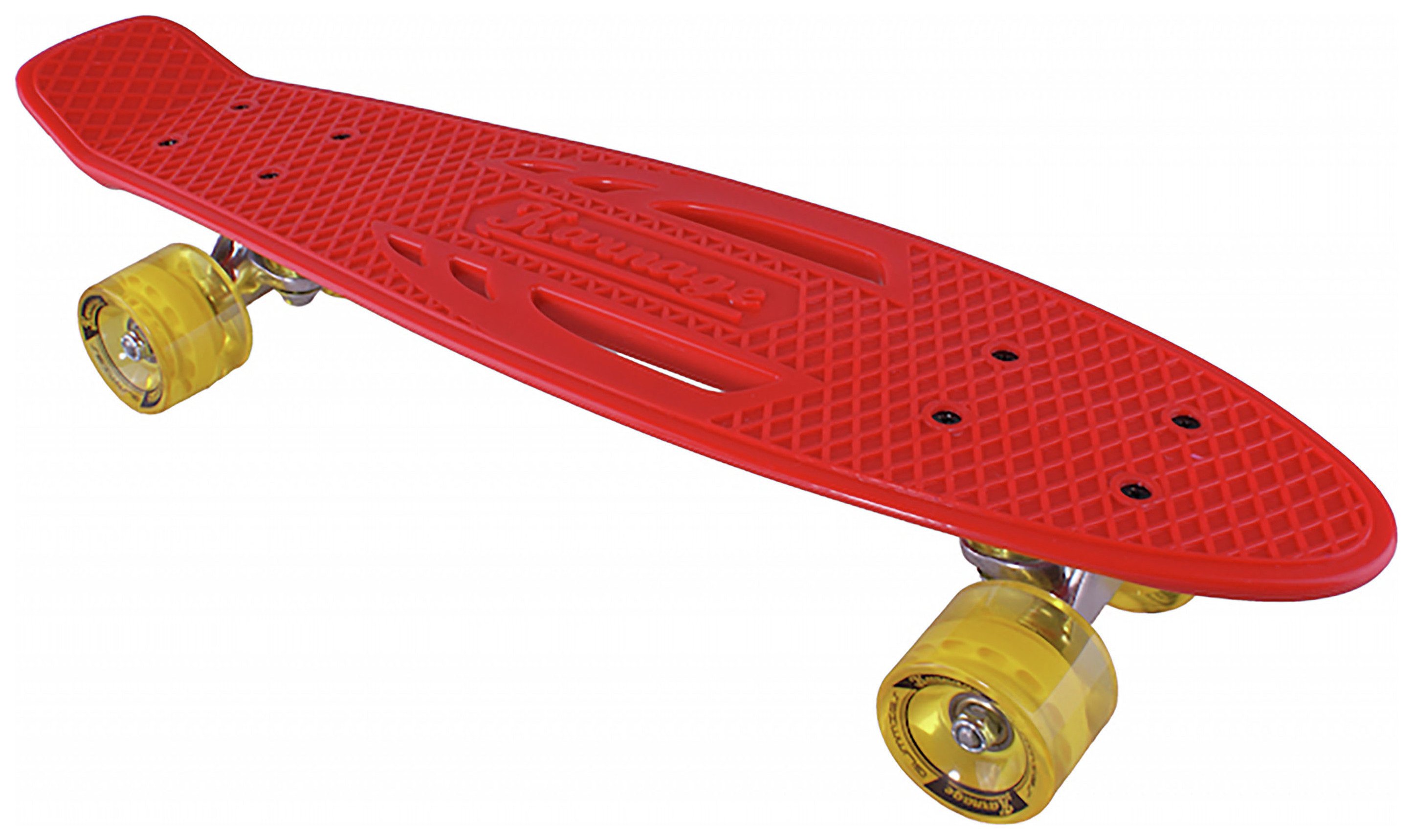 Karnage Retro Skateboard - Red and Yellow