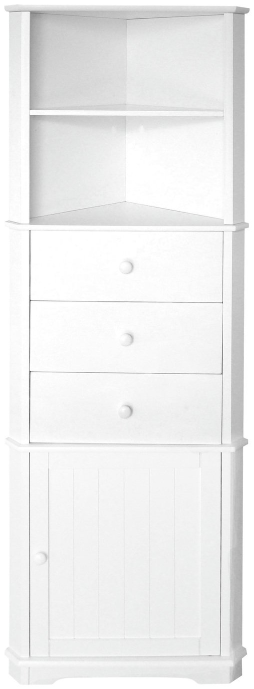 Premier Housewares Wooden Corner Unit - White.