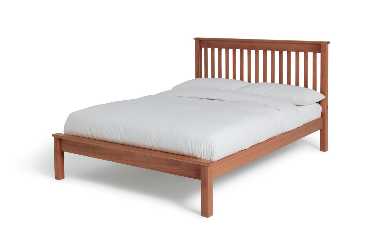 Habitat Aspley Double Wooden Bed Frame - Oak Stain