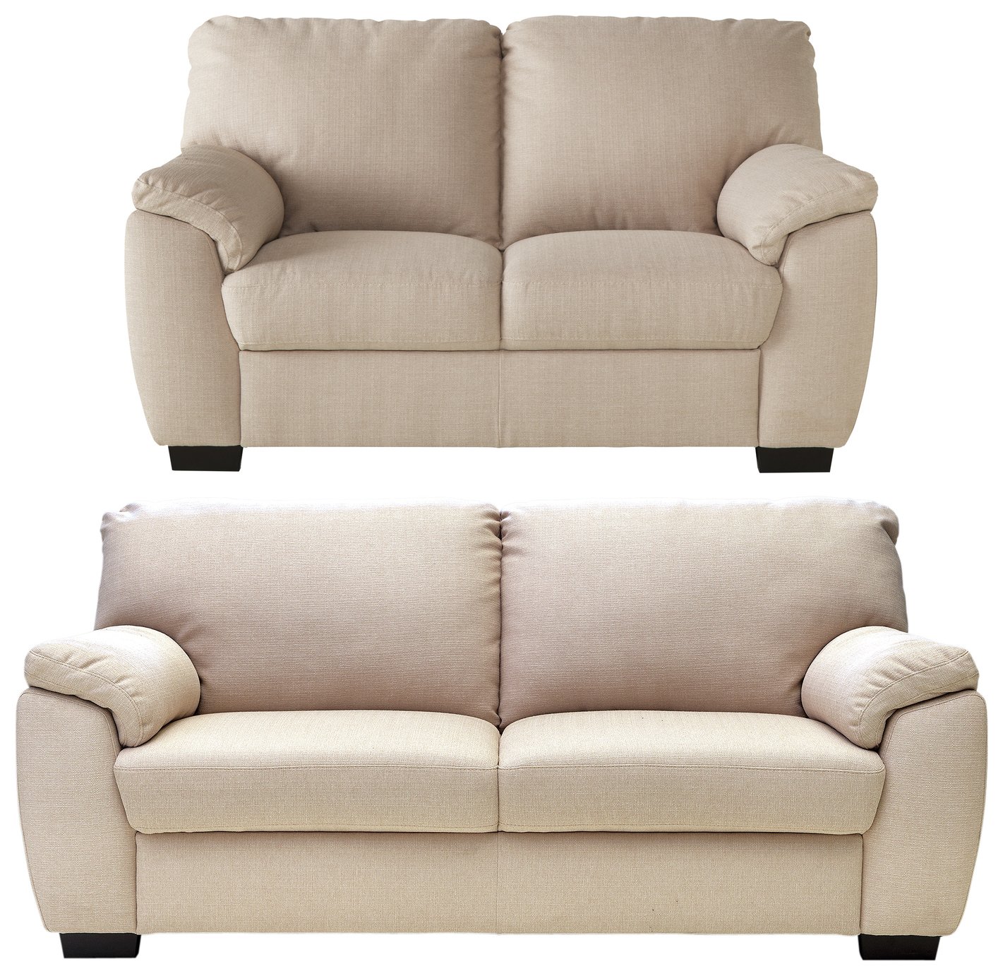 Argos Home Milano Fabric 2 Seater and 3 Seater Sofa - Beige