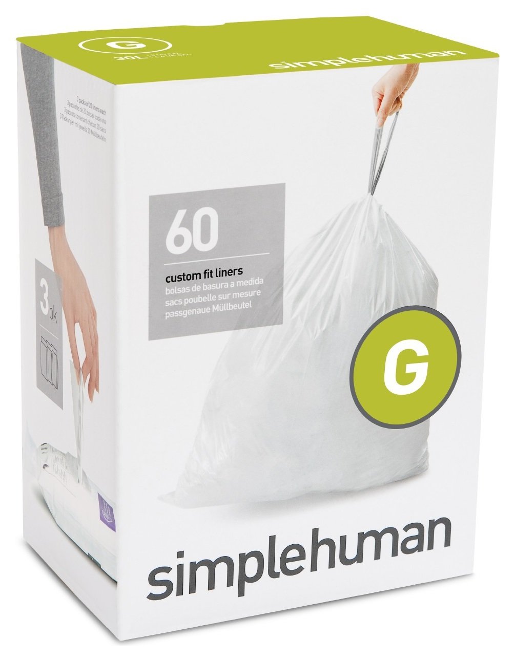 simplehuman Code G Bin Liners - Pack of 60