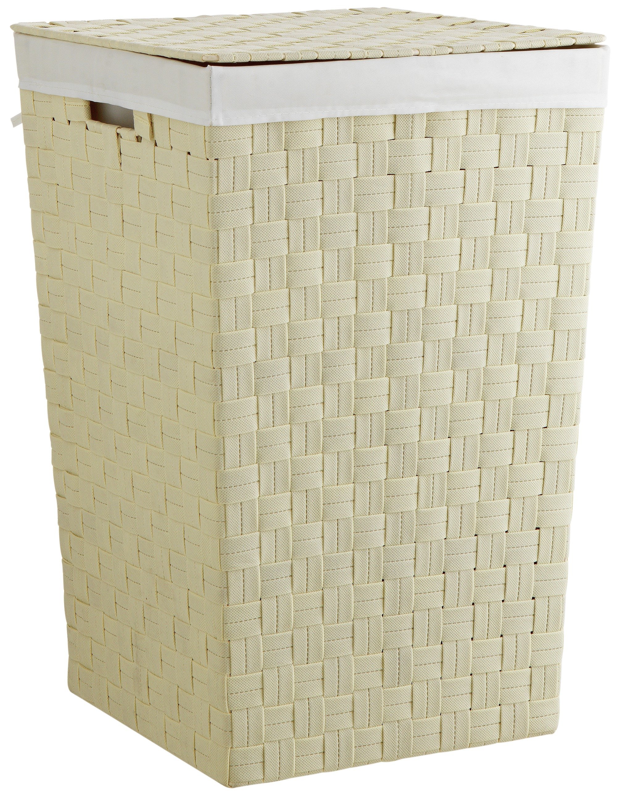 ColourMatch 60 Litre Yarn Laundry Bin - Cream