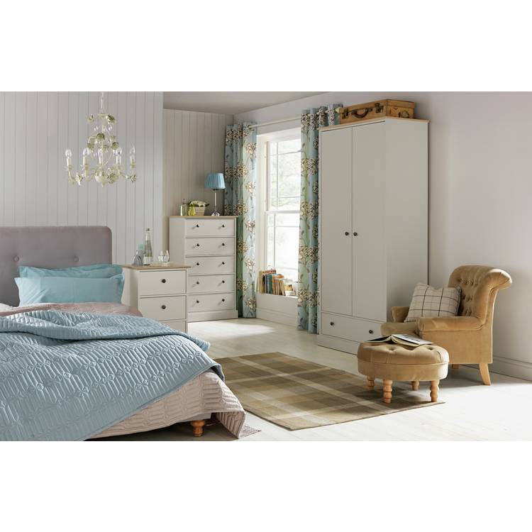 Argos Home Kensington 2 Door 1 Drawer Wardrobe - Grey & Oak. 0