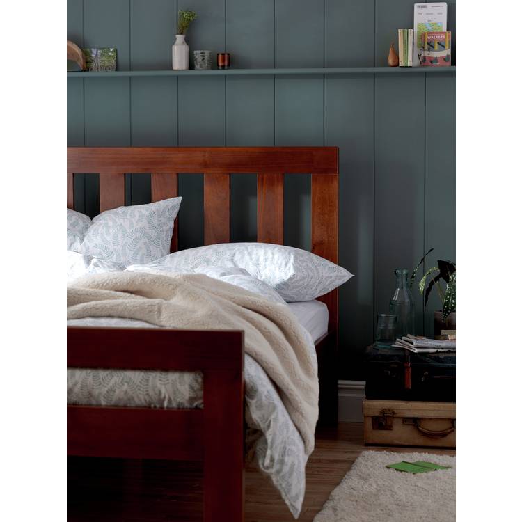 Argos Home Chile Double Wooden Bed Frame - Dark Wood 0