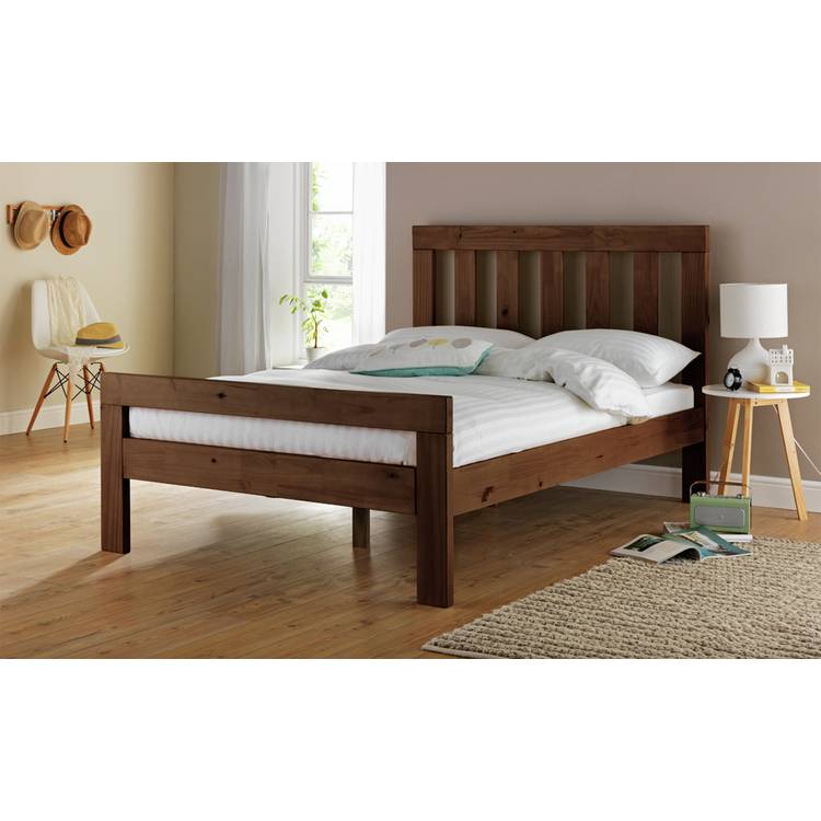 Argos Home Chile Kingsize Wooden Bed Frame - Dark Wood 0