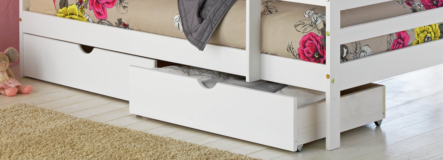 Argos Home Josie Set of 2 White Single Drawers