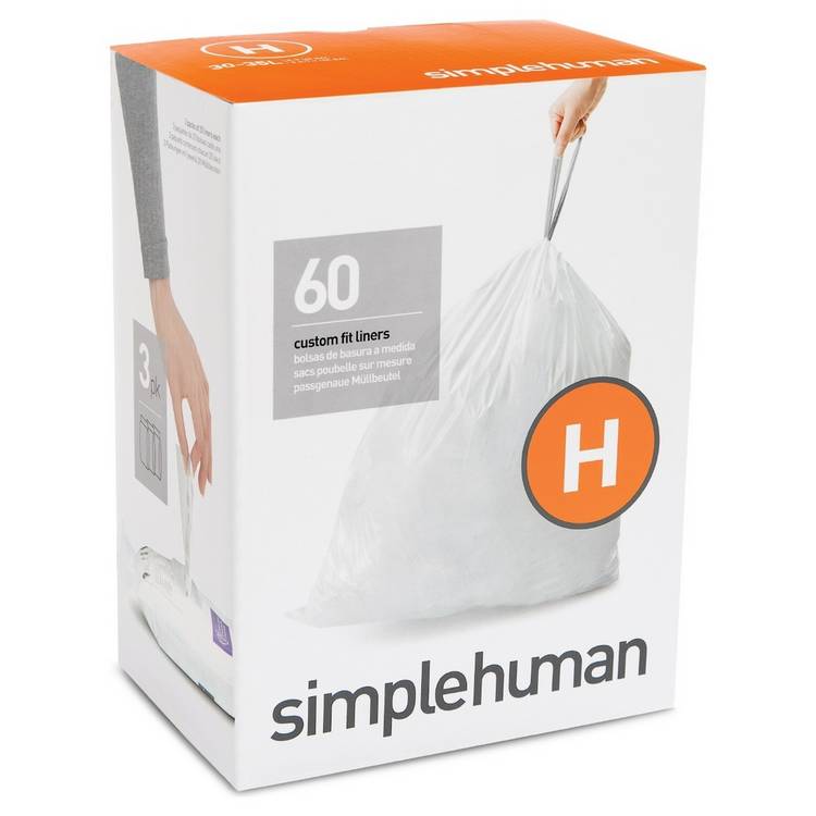 Simplehuman 35L Code H Bin Liners - Pack of 60 0