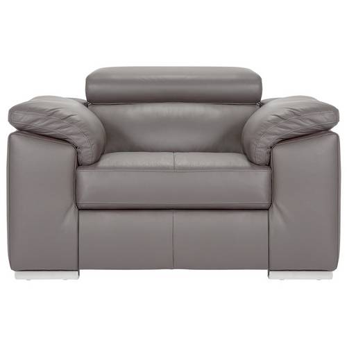 Buy Argos Home Valencia Leather Armchair Light Grey Armchairs and
