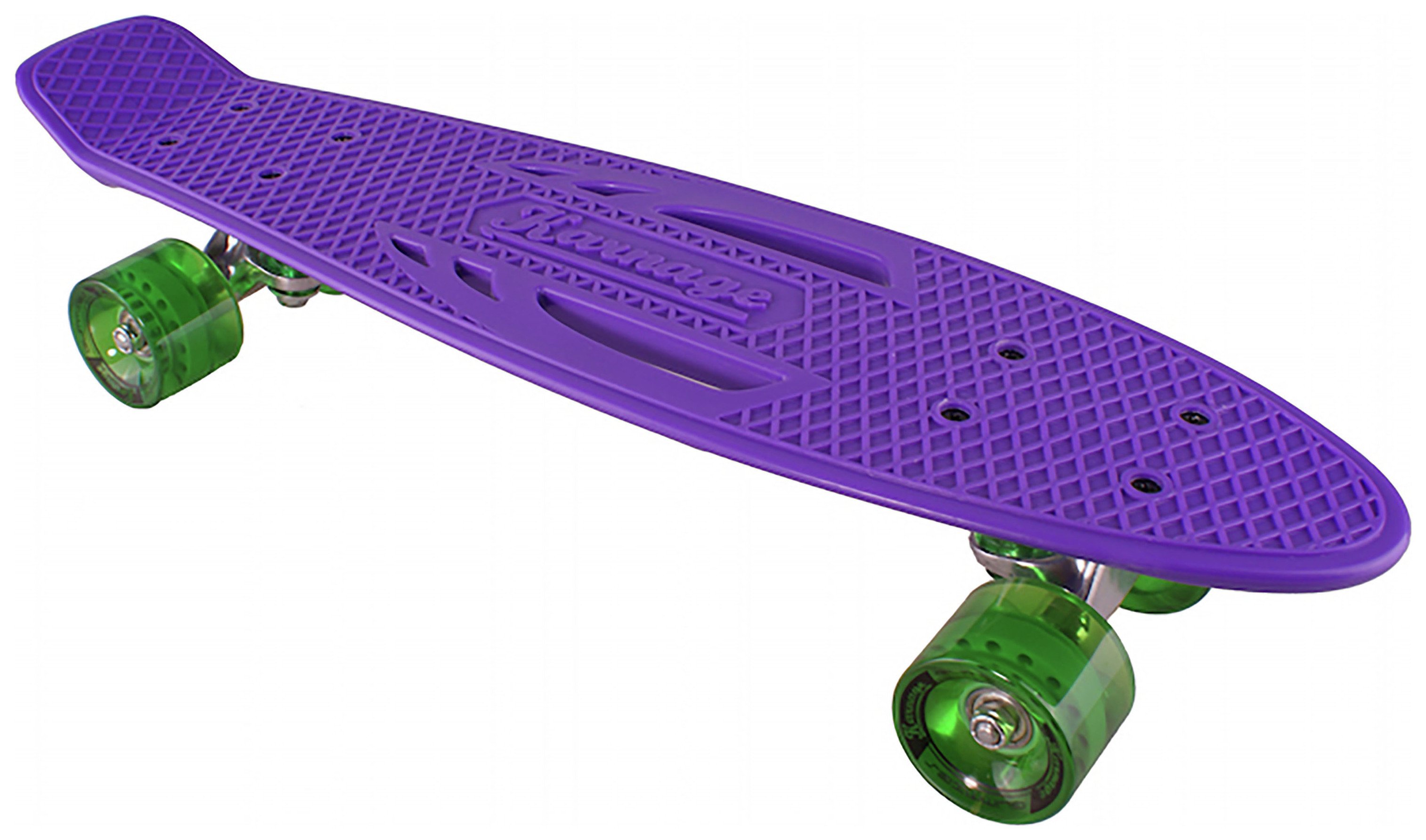 Karnage Retro Skateboard - Purple and Green