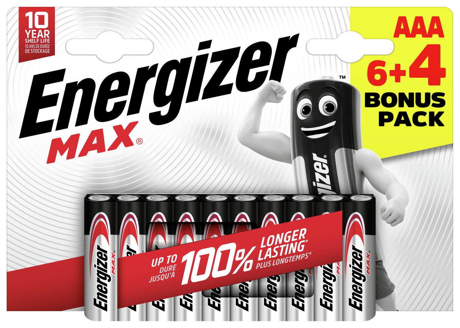 Energizer Max AAA Batteries - Pack of 10