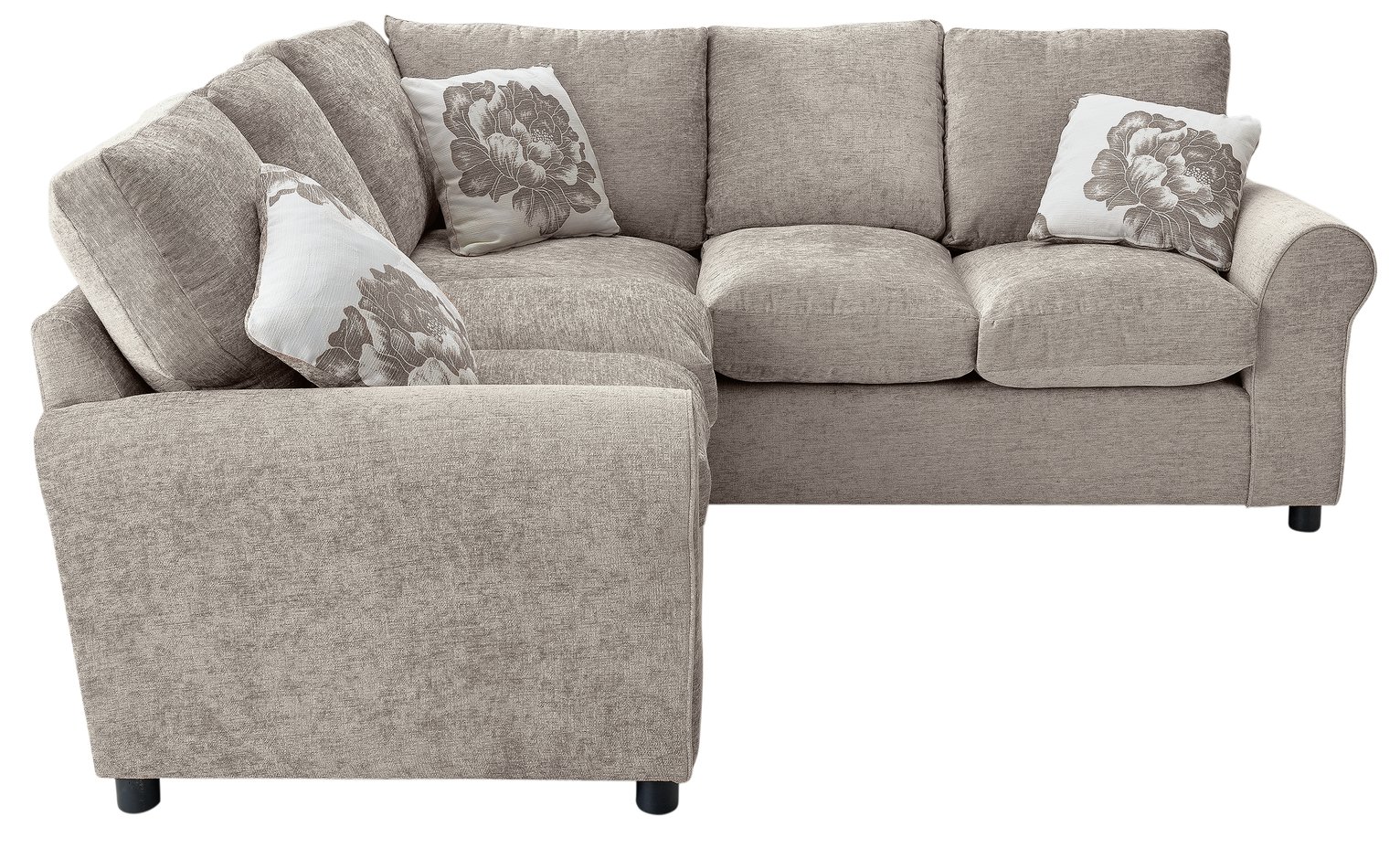 Argos Home Tessa Fabric Dual Facing Corner Sofa - Mink