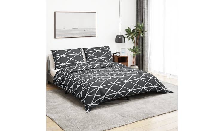 Walplus Patterned Cotton Duvet Cover Set - Grey - 260 x 220 cm