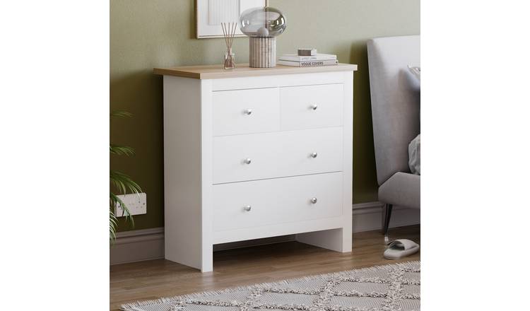 Vida Designs Arlington 2+2 Drawer Chest - White