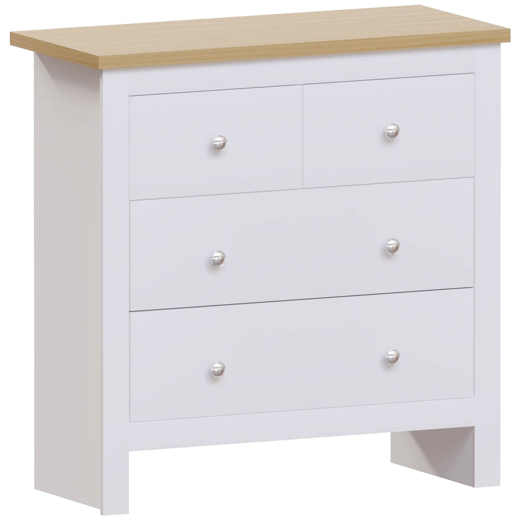 Vida Designs Arlington 2+2 Drawer Chest - White - Image 2
