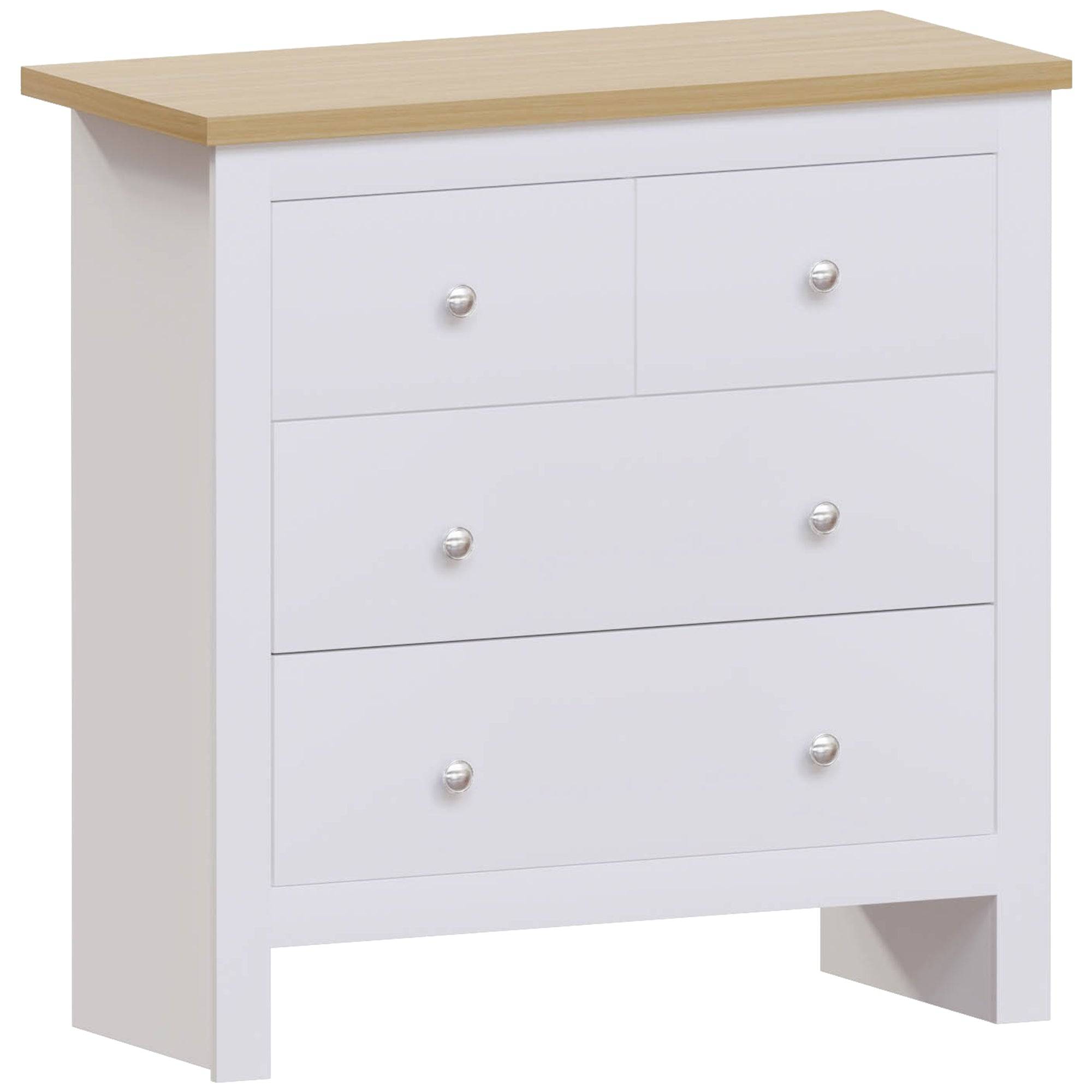 Vida Designs Arlington 2+2 Drawer Chest - White - Image 2