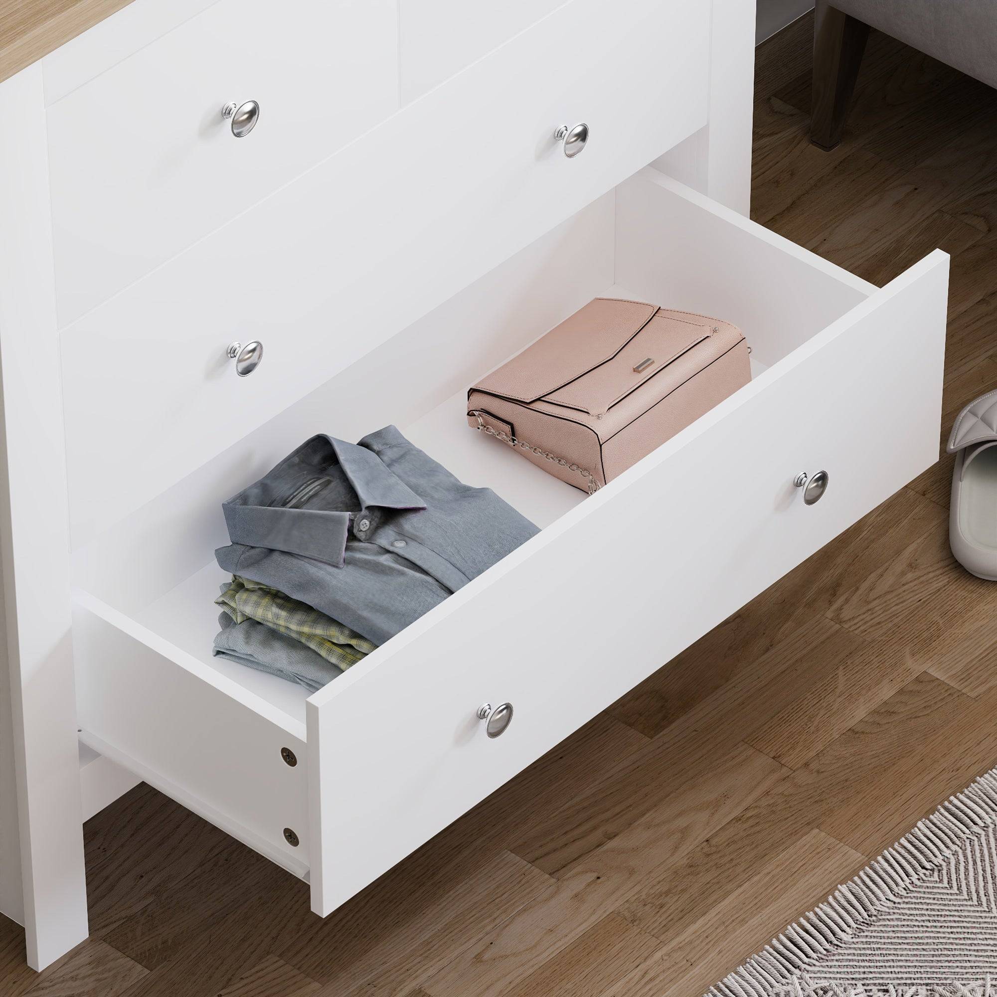 Vida Designs Arlington 2+2 Drawer Chest - White - Image 5