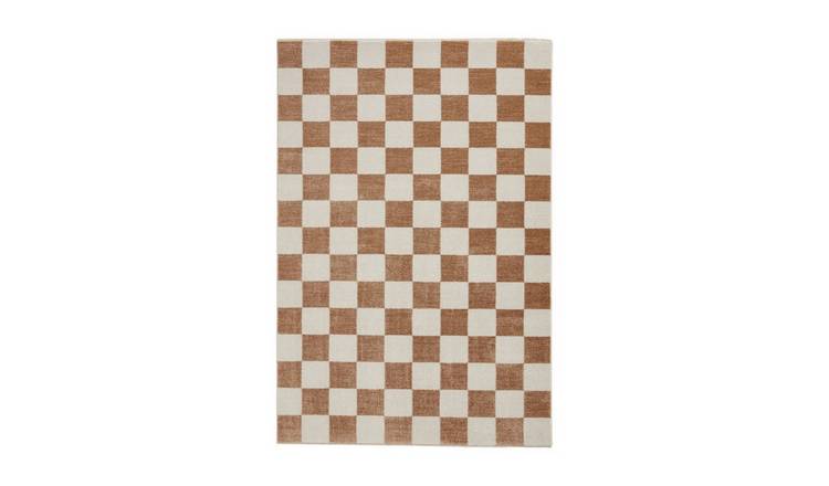 Mega Flooring Orange Modern Geometric Rug - 120 x 170cm