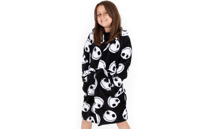 Disney The Nightmare Before Christmas Kids Unisex Bathrobe 5-6 Years - Black