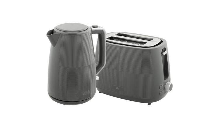 HOMCOM Kettle and 2 Slice Toaster Set with Boil-Dry Protection - Grey