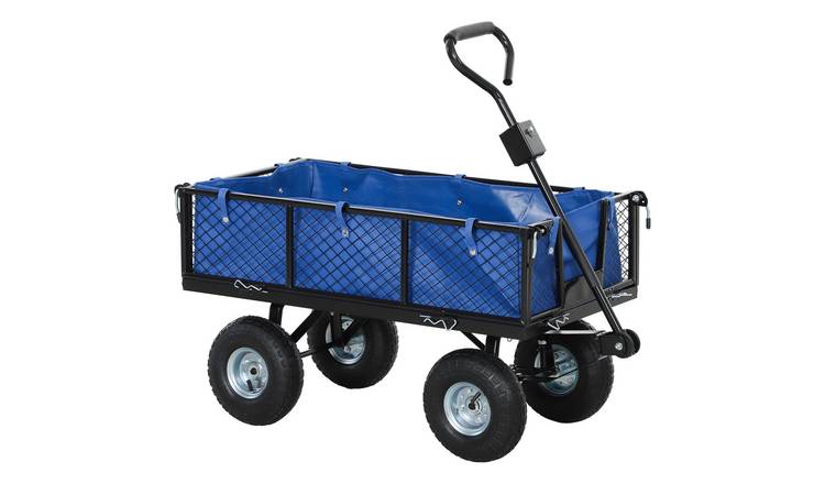 Outsunny Heavy Duty Festival Trolley with Removable Liner - Blue
