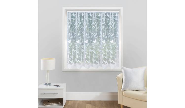 Tyrone Textiles Hawaii Pre-Cut Net Curtain Panel - 200 x 137cm - White