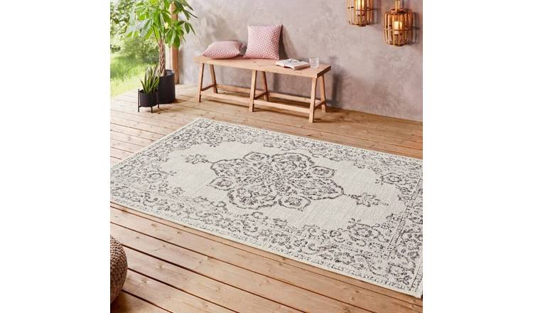 Hanse Home Grey Indoor Outdoor Tilos Vintage Oriental Rug - 120 x 170cm